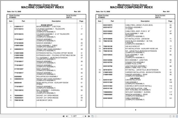 Grove Crane RT890E3 229715 Parts Manual 2008 (1)