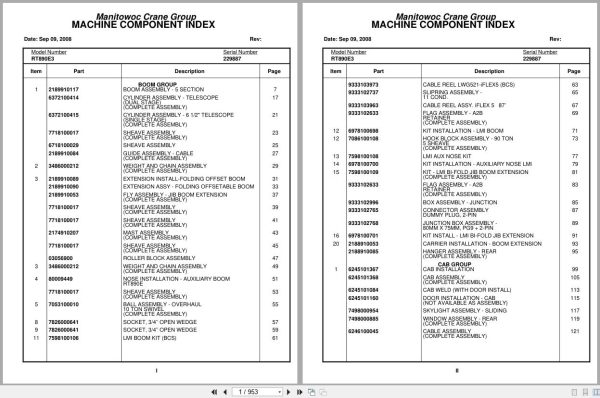 Grove Crane RT890E3 229887 Parts Manual 2008 (1)