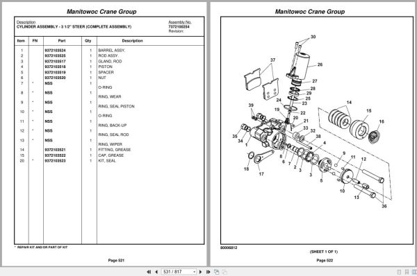 Grove Crane RT890E3 230565 Parts Manual 2009 (2)