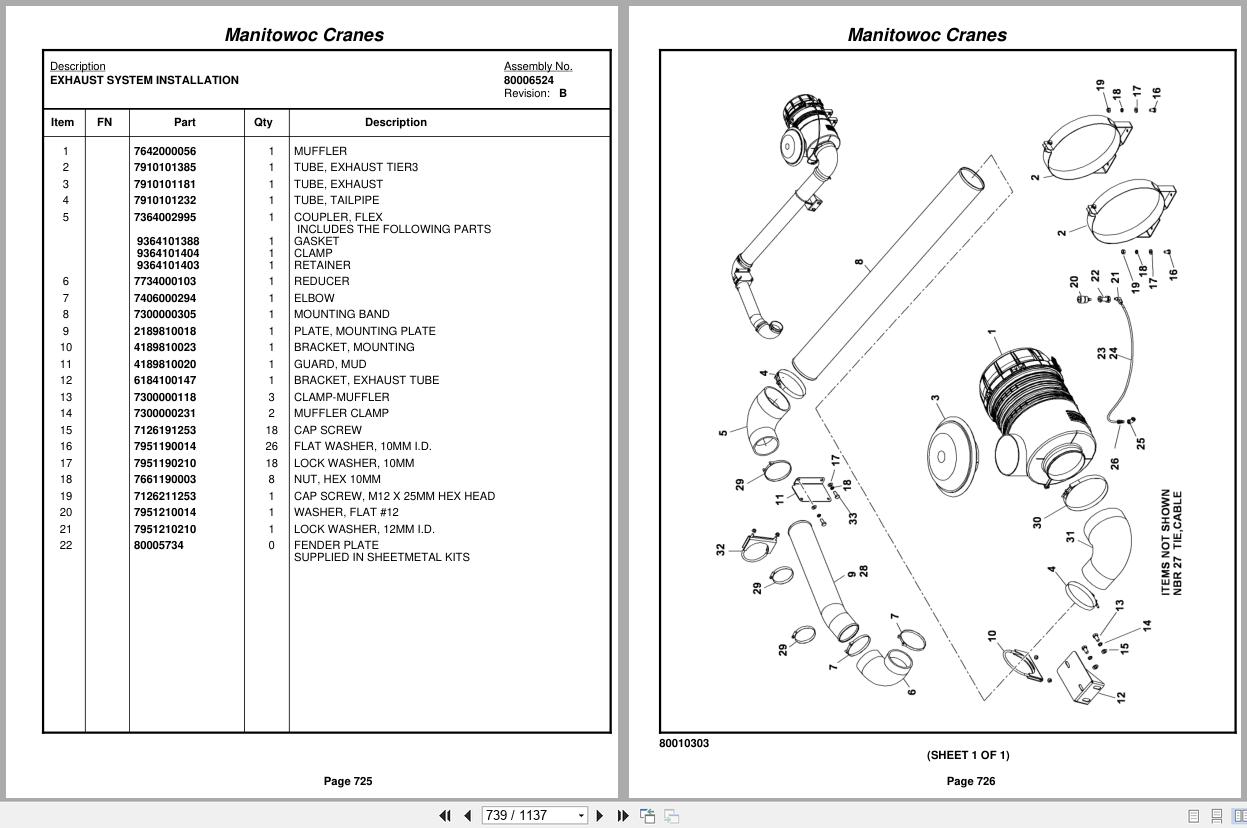 Grove Crane RT890E3 231042 Parts Manual 2010 (2)