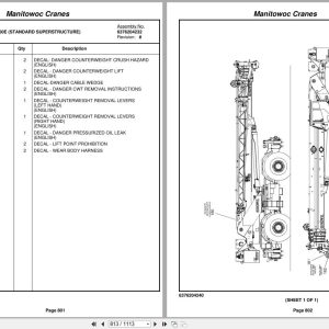 Grove Crane RT890E3 231043 Parts Manual 2010 (2)