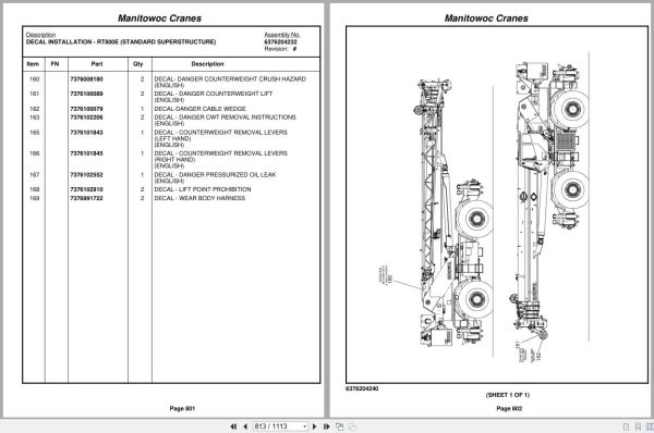 Grove Crane RT890E3 231043 Parts Manual 2010 (2)