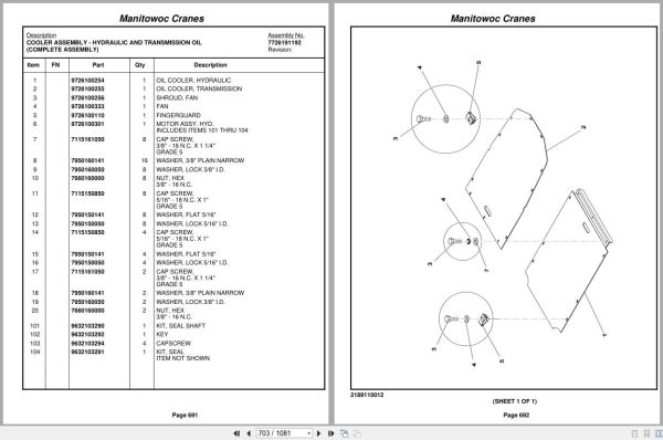 Grove Crane RT890E3 231443 Parts Manual 2010 (2)