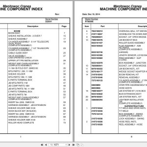 Grove Crane RT9000E 222541 Parts Manual 2014 (1)