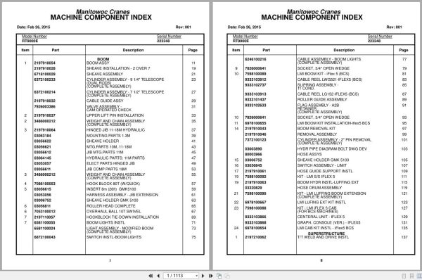 Grove Crane RT9000E 223248 Parts Manual 2015 (1)