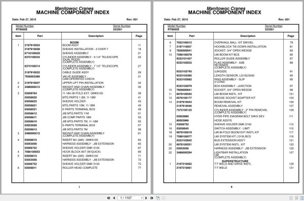 Grove Crane RT9000E 223261 Parts Manual 2015 (1)