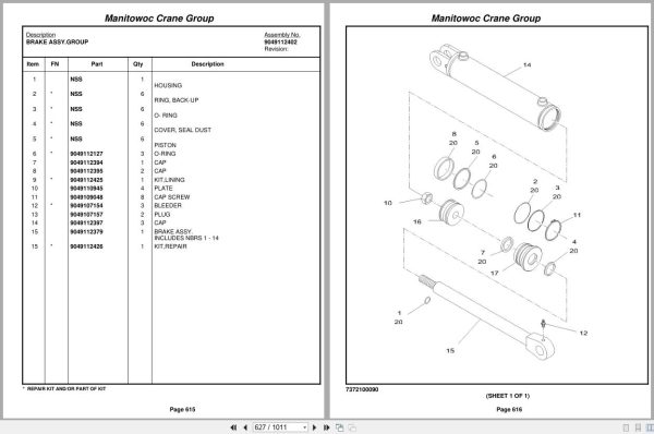 Grove Crane RT9000E 225229 Parts Manual 2006 (2)