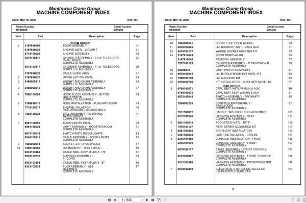 Grove Crane RT9000E 226409 Parts Manual 2007 (1)