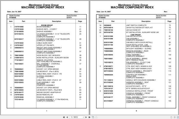 Grove Crane RT9000E 227071 Parts Manual 2007 (1)