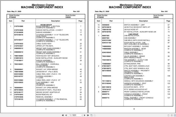 Grove Crane RT9000E 228083 Parts Manual 2009 (1)
