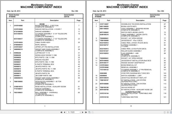 Grove Crane RT9000E 228150 Parts Manual 2013 (1)