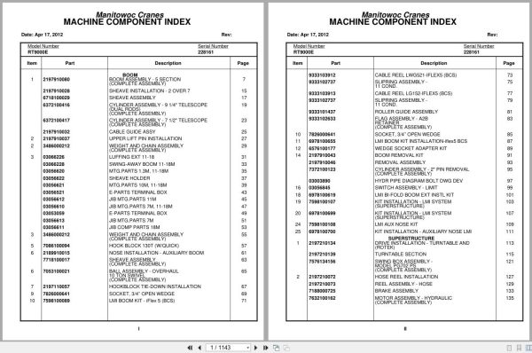 Grove Crane RT9000E 228161 Parts Manual 2012 (1)