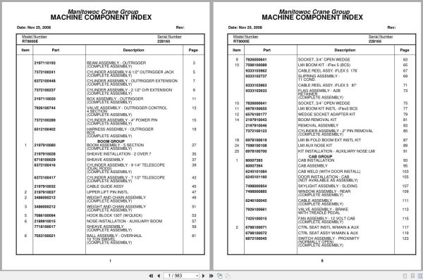 Grove Crane RT9000E 228165 Parts Manual 2008 (1)