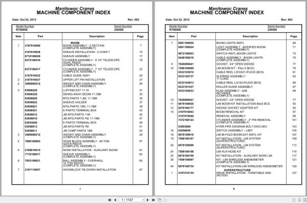 Grove Crane RT9000E 228469 Parts Manual 2013 (1)