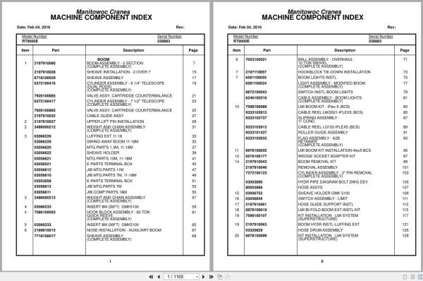 Grove Crane RT9000E 228883 Parts Manual 2016 (1)