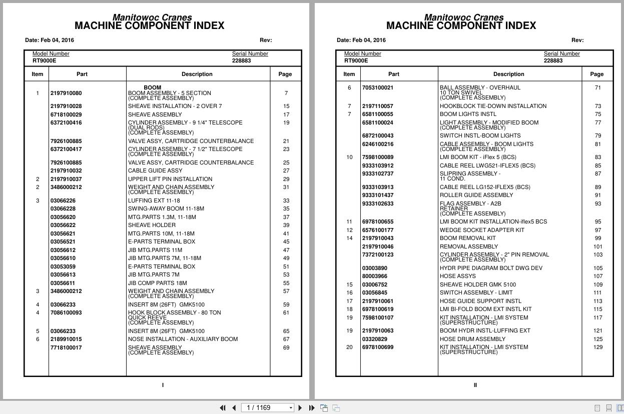 Grove Crane RT9000E 228883 Parts Manual 2016 (1)