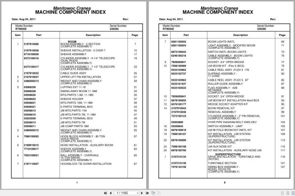 Grove Crane RT9000E 229280 Parts Manual 2011 (1)