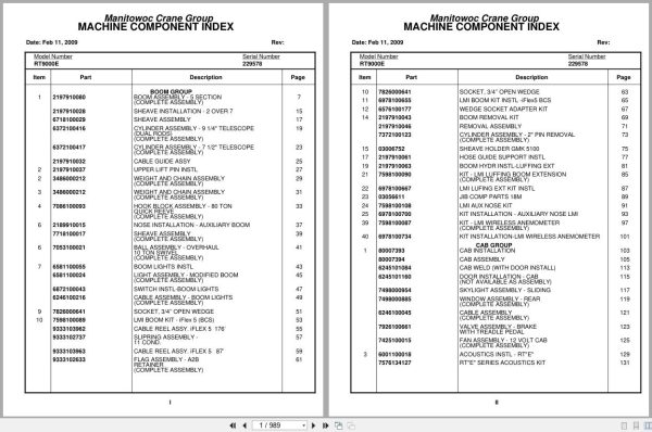 Grove Crane RT9000E 229578 Parts Manual 2009 (1)