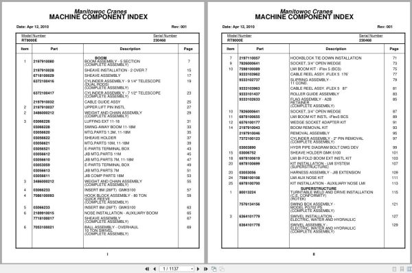 Grove Crane RT9000E 230468 Parts Manual 2010 (1)
