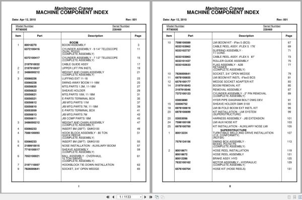 Grove Crane RT9000E 230469 Parts Manual 2010 (1)