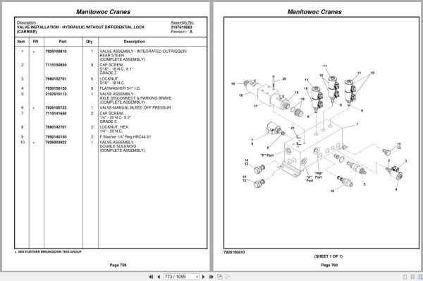 Grove Crane RT9000E 230537 Parts Manual 2009 (2)