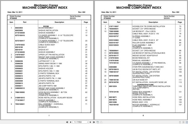 Grove Crane RT9000E 231519 Parts Manual 2011 (1)