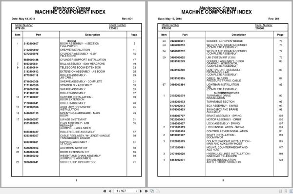 Grove Crane RT9100 220661 Parts Manual 2014 (1)