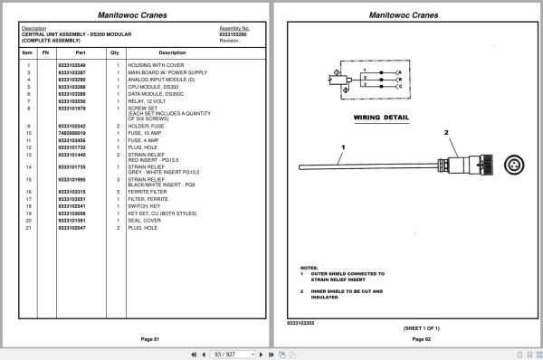 Grove Crane RT9100 220661 Parts Manual 2014 (2)