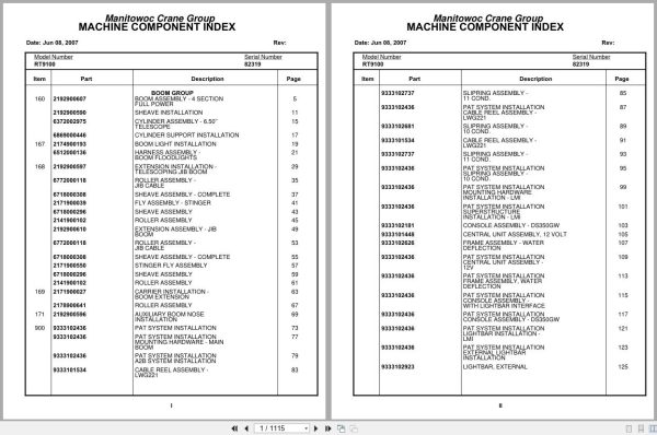 Grove Crane RT9100 82319 Parts Manual 2007 (1)