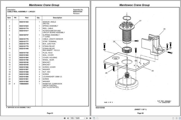 Grove Crane RT9100 84859 Parts Manual 2005 (2)