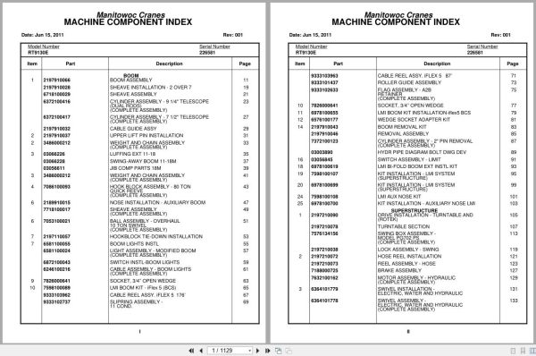 Grove Crane RT9130E 226581 Parts Manual 2011 (1)