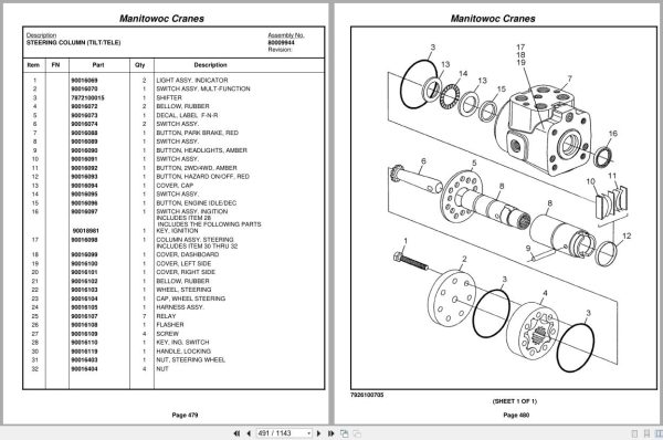 Grove Crane RT9150E 230883 Parts Manual 2012 (2)