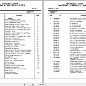 Grove Crane RT9150E 231498 Parts Manual 2013 (1)