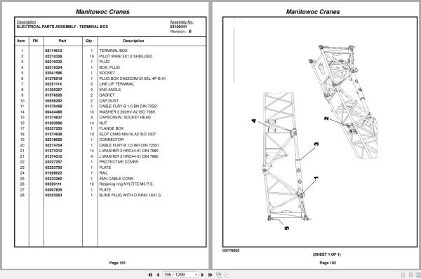 Grove Crane RT9150E 232512 Parts Manual 2017 (2)