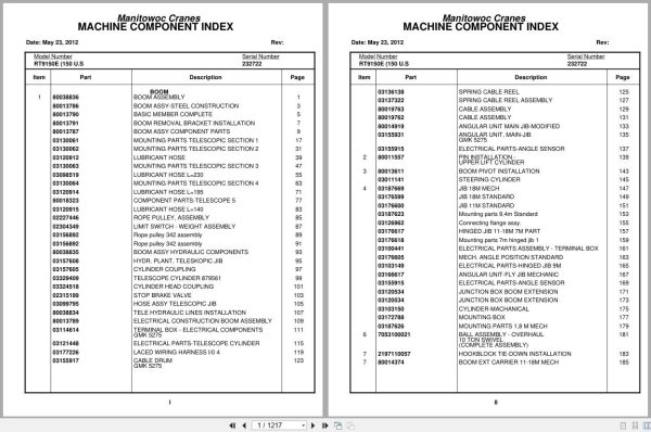 Grove Crane RT9150E 232722 Parts Manual 2012 (1)