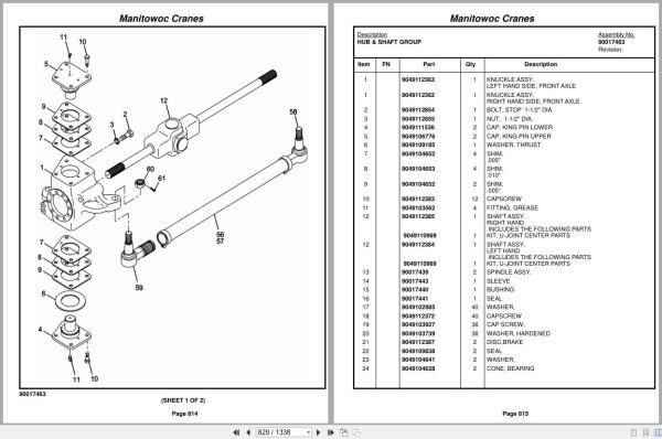 Grove Crane RT9150E 232810 Parts Manual 2016 (2)