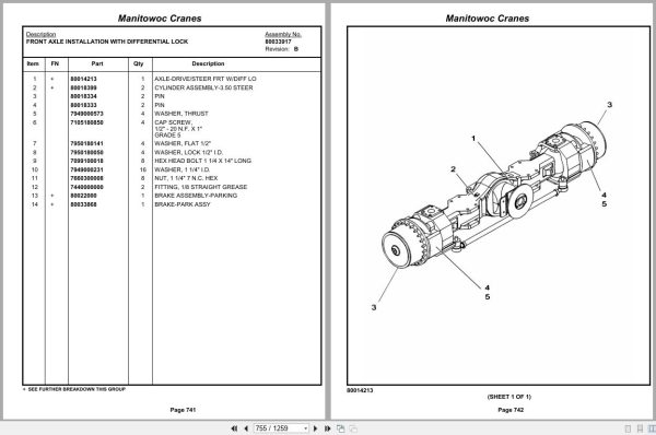 Grove Crane RT9150E 233642 Parts Manual 2012 (2)
