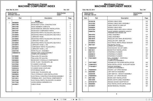 Grove Crane RT9150E 233811 Parts Manual 2014 (1)
