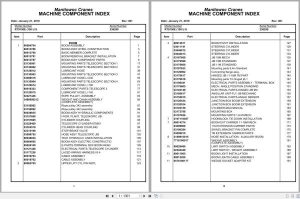 Grove Crane RT9150E 236290 Parts Manual 2019 (1)
