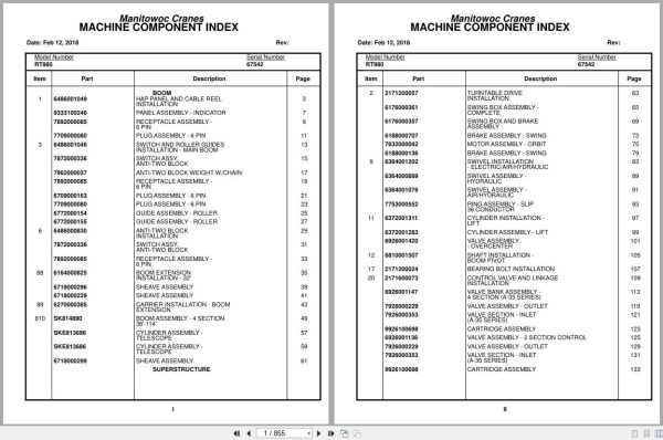 Grove Crane RT980 67542 Parts Manual 2018 (1)
