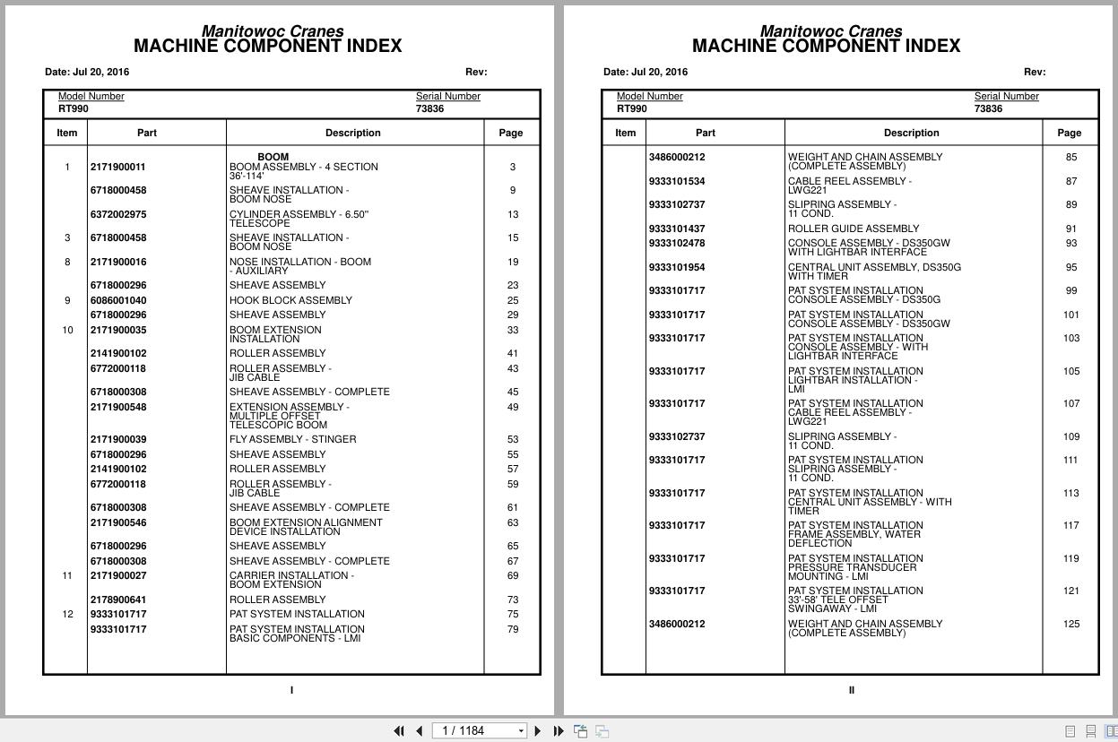 Grove Crane RT990 73836 Parts Manual 2016 (1)
