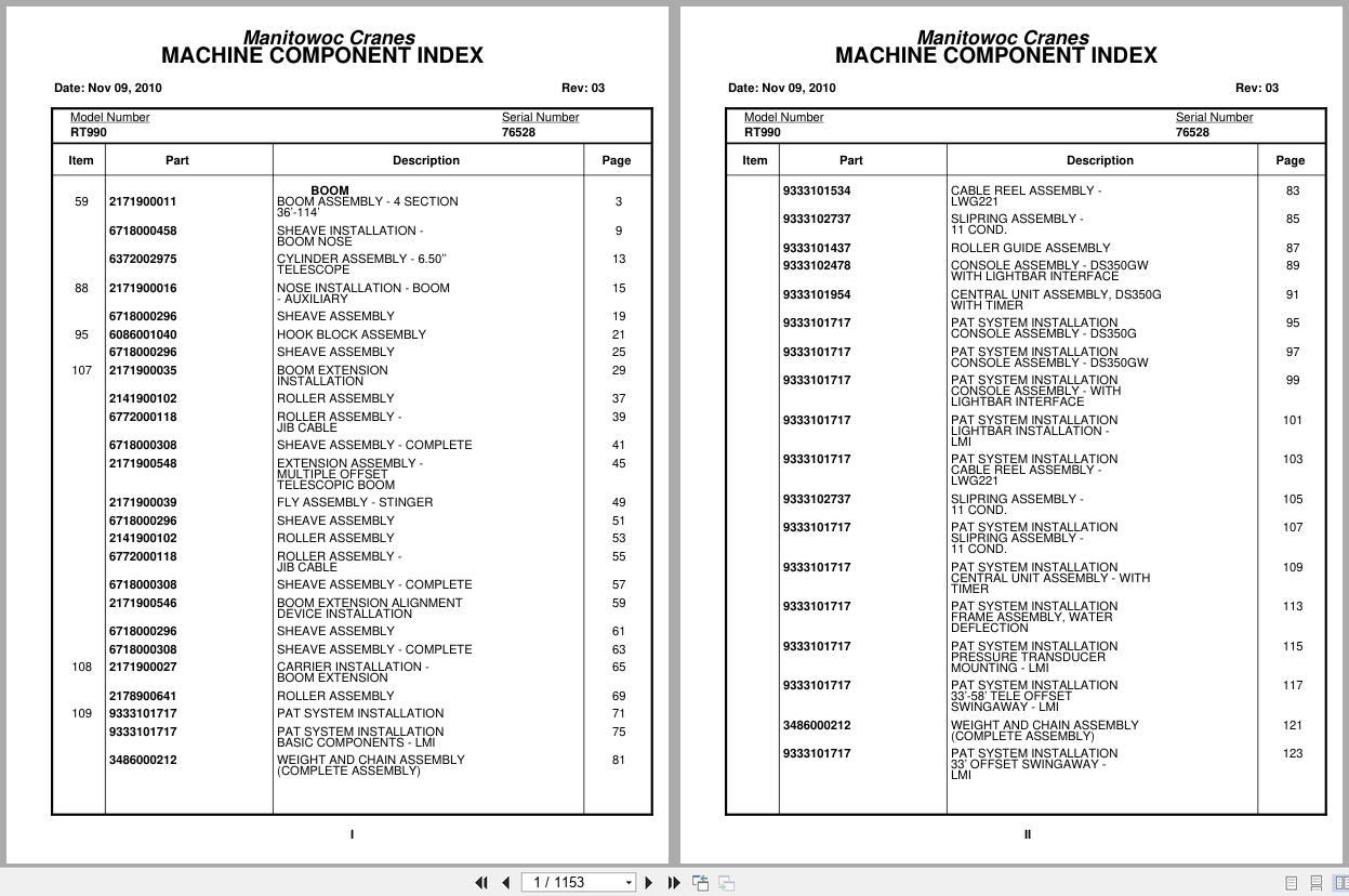 Grove Crane RT990 76528 Parts Manual 2010 (1)