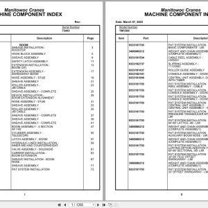 Grove Crane TM1300 73443 Parts Manual (1)