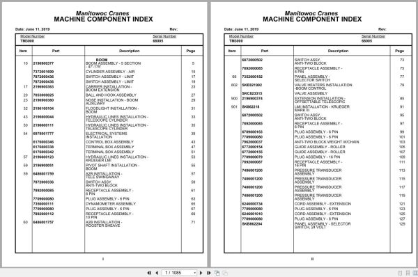 Grove Crane TM3000 68005 Parts Manual (1)