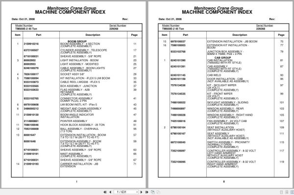 Grove Crane TM500E 2 45 Ton 229268 Parts Manual (1)