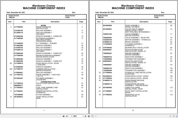 Grove Crane TM8100 73328 Parts Manual (1)