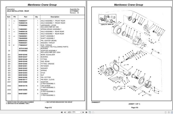 Grove Crane TM875 42169 Parts Manual (2)