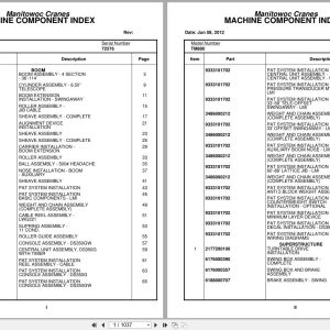 Grove Crane TM890 72576 Parts Manual (1)