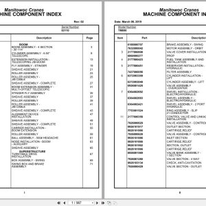 Grove Crane TM890 83110 Parts Manual (1)