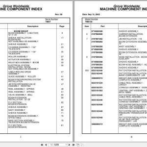 Grove Crane TM9120 79857 Parts Manual (1)
